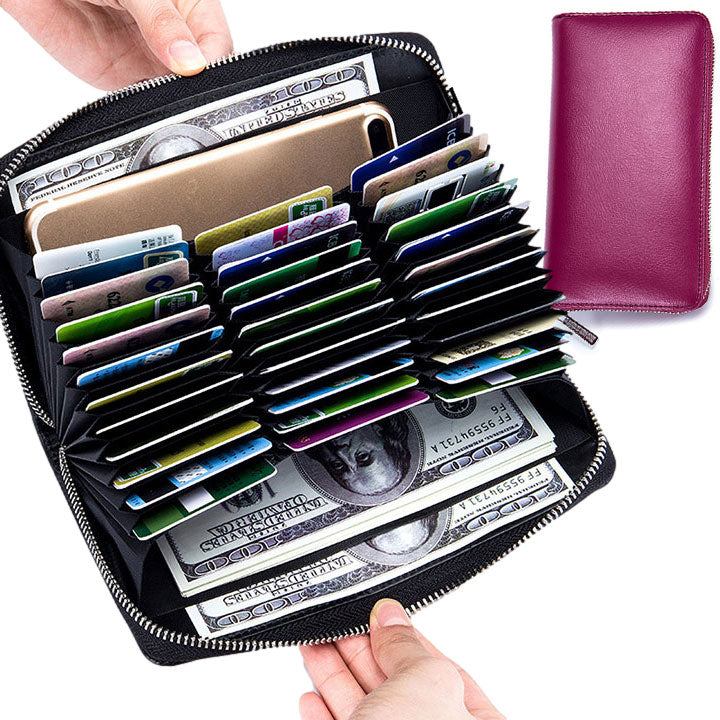 Card Wallet, Large Capacity RFID Credit Card Holder
