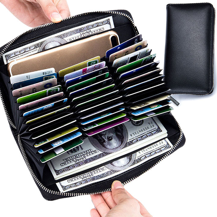 Card Wallet, Large Capacity RFID Credit Card Holder