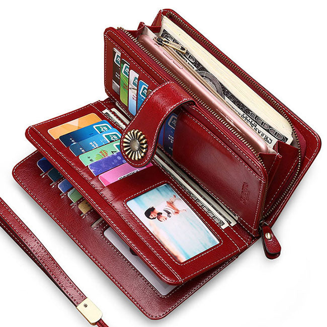 RFID Leather Wallets for Women