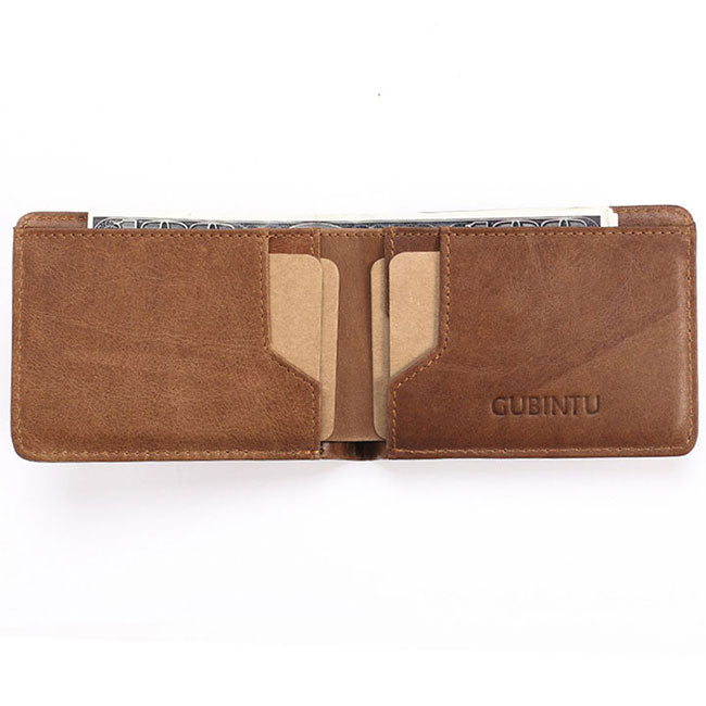 Men's Minimalist Bifold RFID Leather Wallet