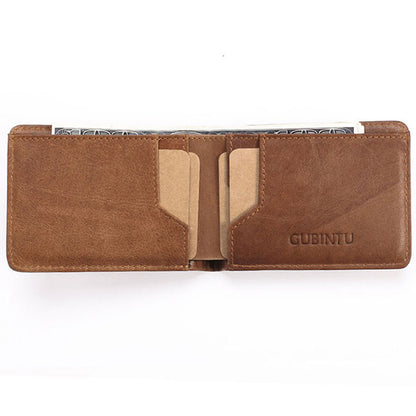 Men's Minimalist Bifold RFID Leather Wallet