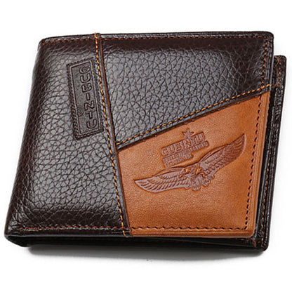 Leather Men's Wallet With Eagle