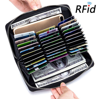 Card Wallet, Large Capacity RFID Credit Card Holder