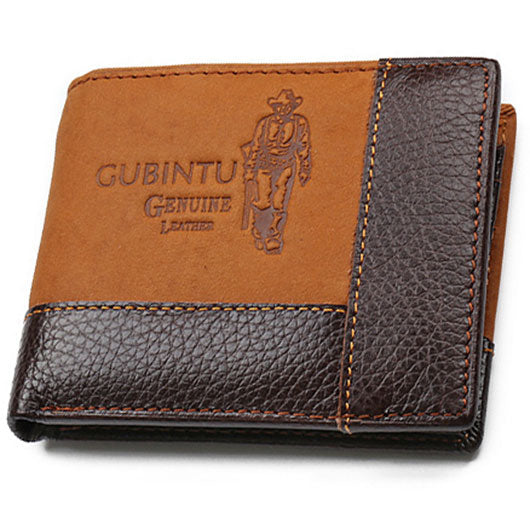 Leather Men's Wallet With Eagle