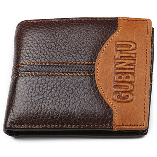 Leather Men's Wallet With Eagle