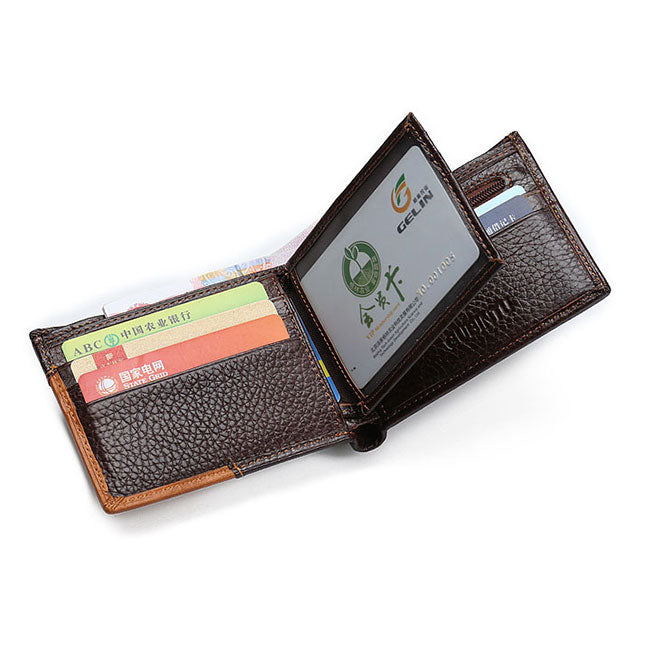 Leather Men's Wallet With Eagle
